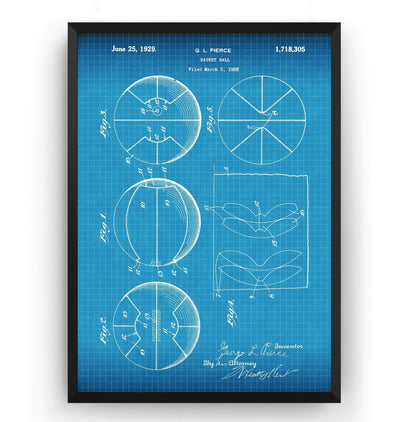 Basketball 1928 Patent Print - Magic Posters