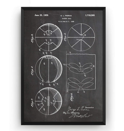 Basketball 1928 Patent Print - Magic Posters