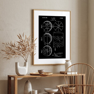 Basketball 1928 Patent Print - Magic Posters
