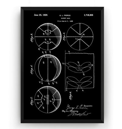 Basketball 1928 Patent Print - Magic Posters