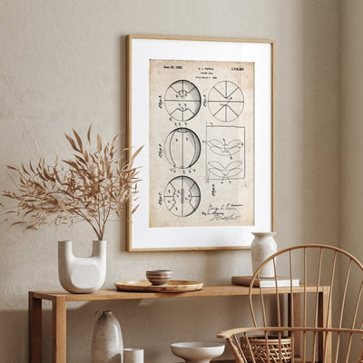 Basketball 1928 Patent Print - Magic Posters