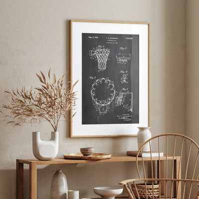 Basketball Hoop 1936 Patent Print - Magic Posters