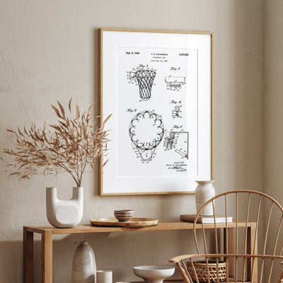 Basketball Hoop 1936 Patent Print - Magic Posters