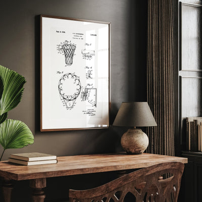 Basketball Hoop 1936 Patent Print - Magic Posters