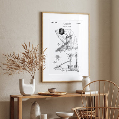 Bass Drum Beater 1938 Patent Print - Magic Posters