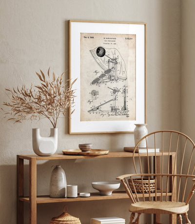 Bass Drum Beater 1938 Patent Print - Magic Posters