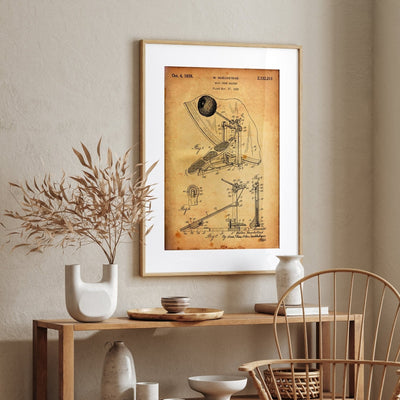 Bass Drum Beater 1938 Patent Print - Magic Posters