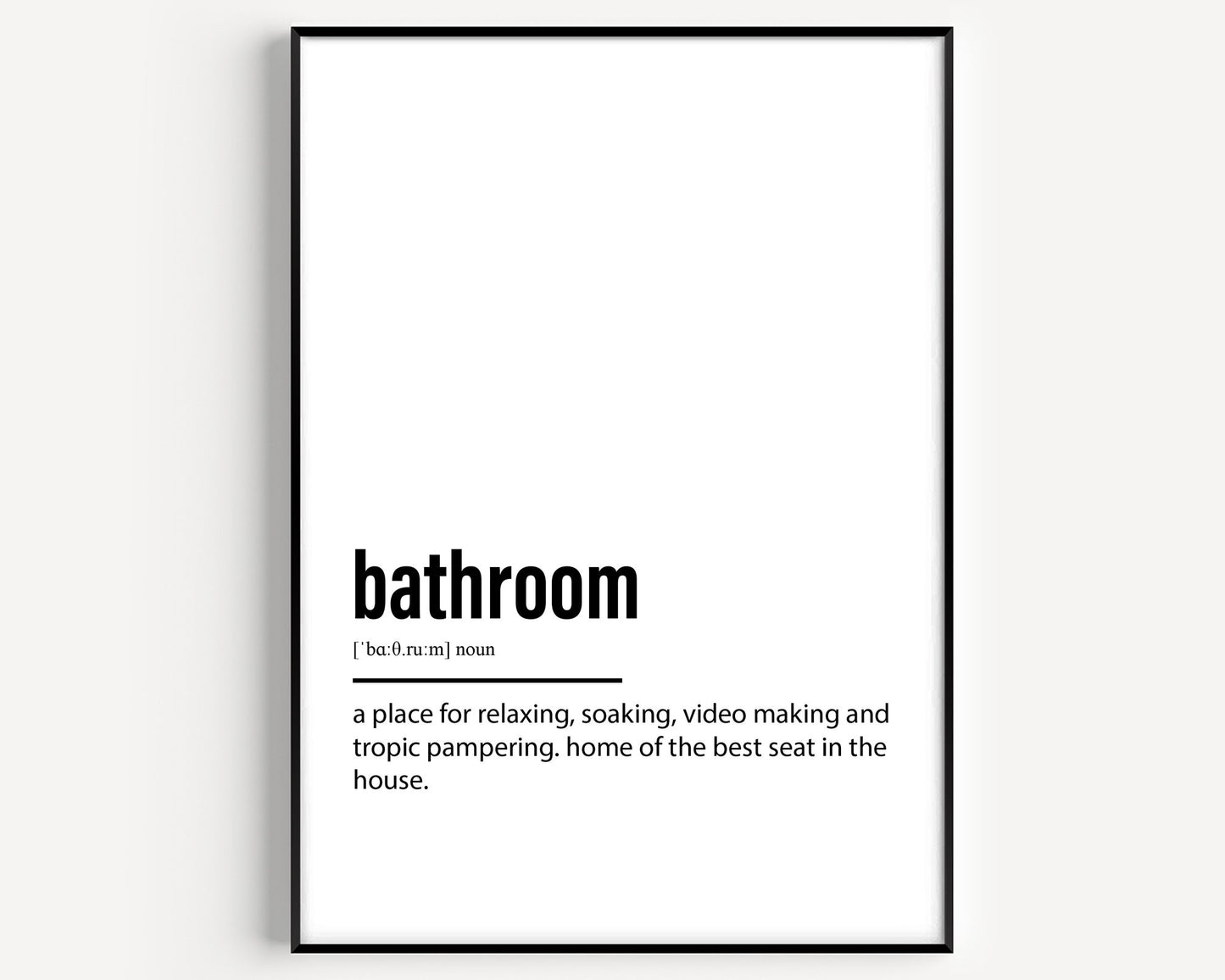 Bathroom Definition Print - Magic Posters