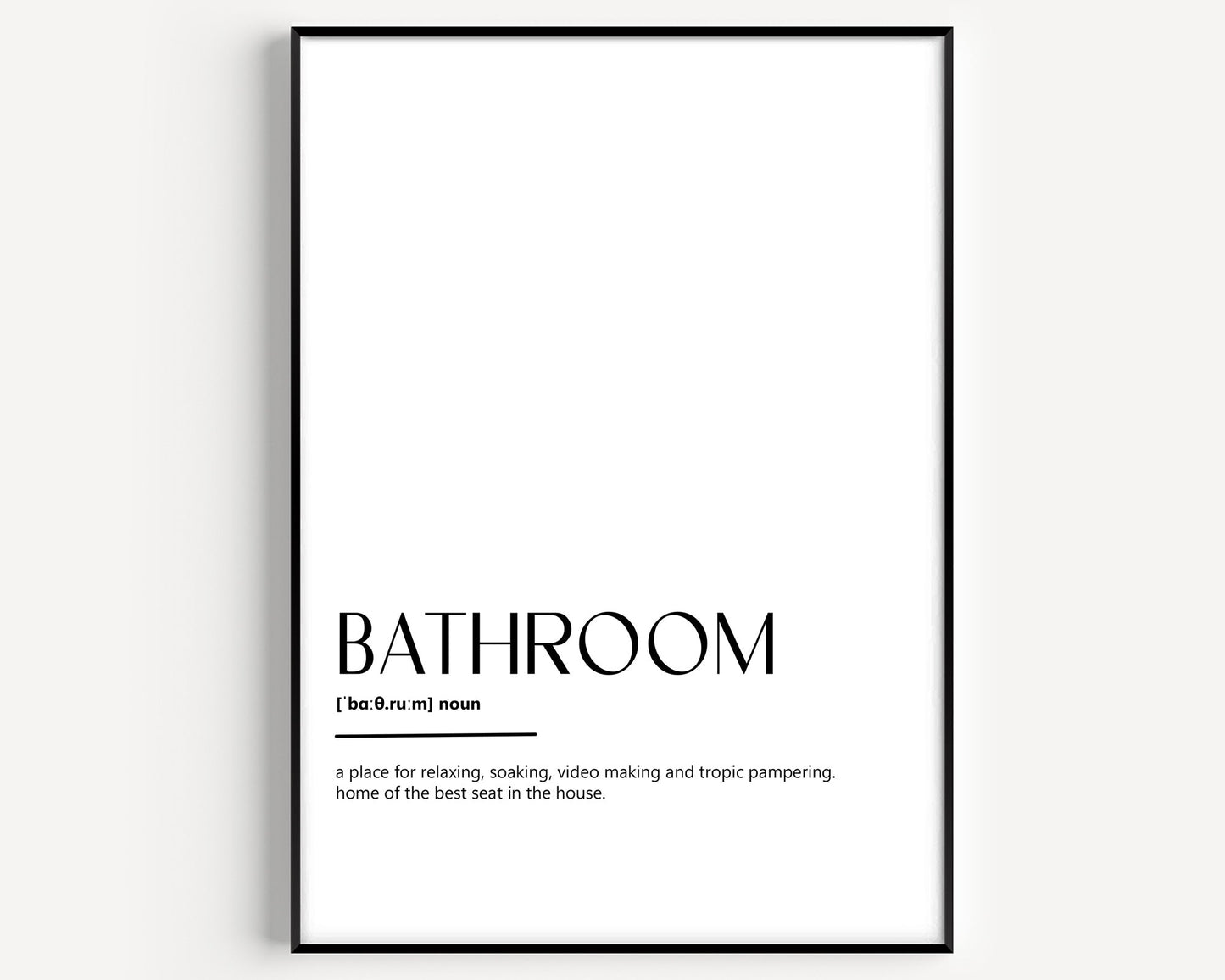 Bathroom Definition Print - Magic Posters