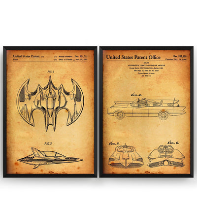 Batman Set Of 2 Patent Prints - Magic Posters