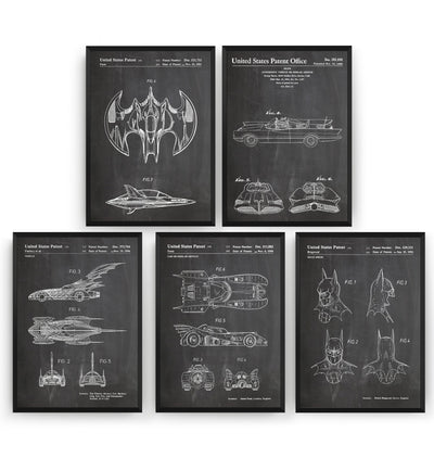 Batman Set Of 5 Patent Prints - Magic Posters