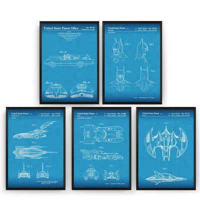 Batman Set Of 5 Patent Prints - Magic Posters