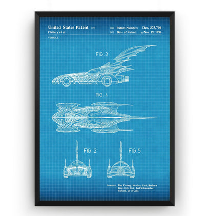 Batmobile 1996 Patent Print - Magic Posters