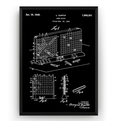 Battleship Board 1935 Patent Print - Magic Posters