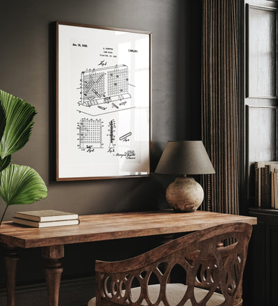 Battleship Board 1935 Patent Print - Magic Posters