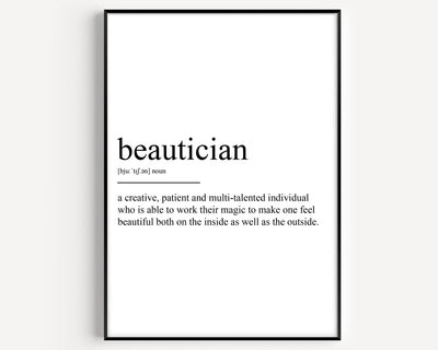 Beautician Definition Print - Magic Posters