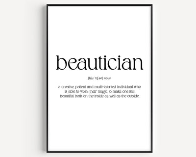 Beautician Definition Print - Magic Posters