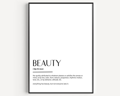 Beauty Definition Print - Magic Posters
