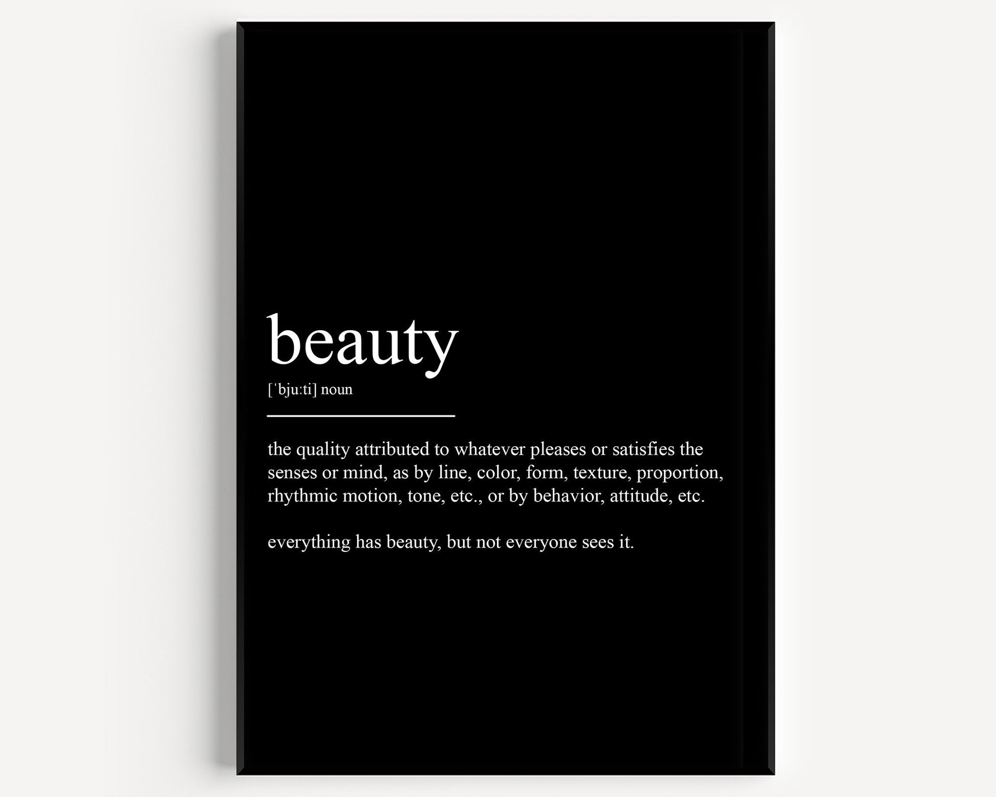 Beauty Definition Print - Magic Posters