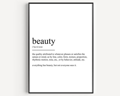Beauty Definition Print - Magic Posters