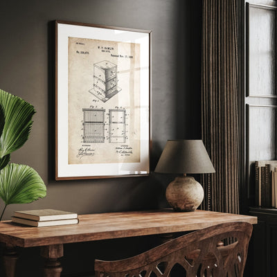 Bee Hive 1885 Patent Print - Magic Posters