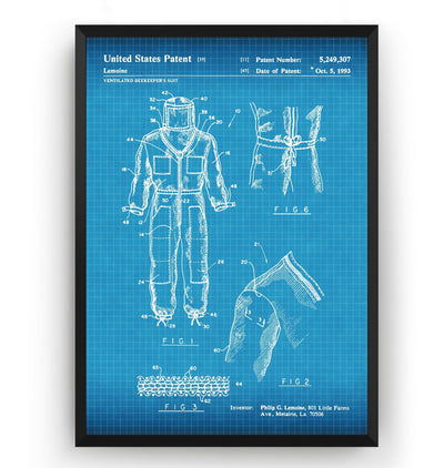 Beekeeper Suit 1993 Patent Print - Magic Posters