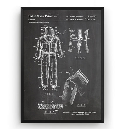 Beekeeper Suit 1993 Patent Print - Magic Posters