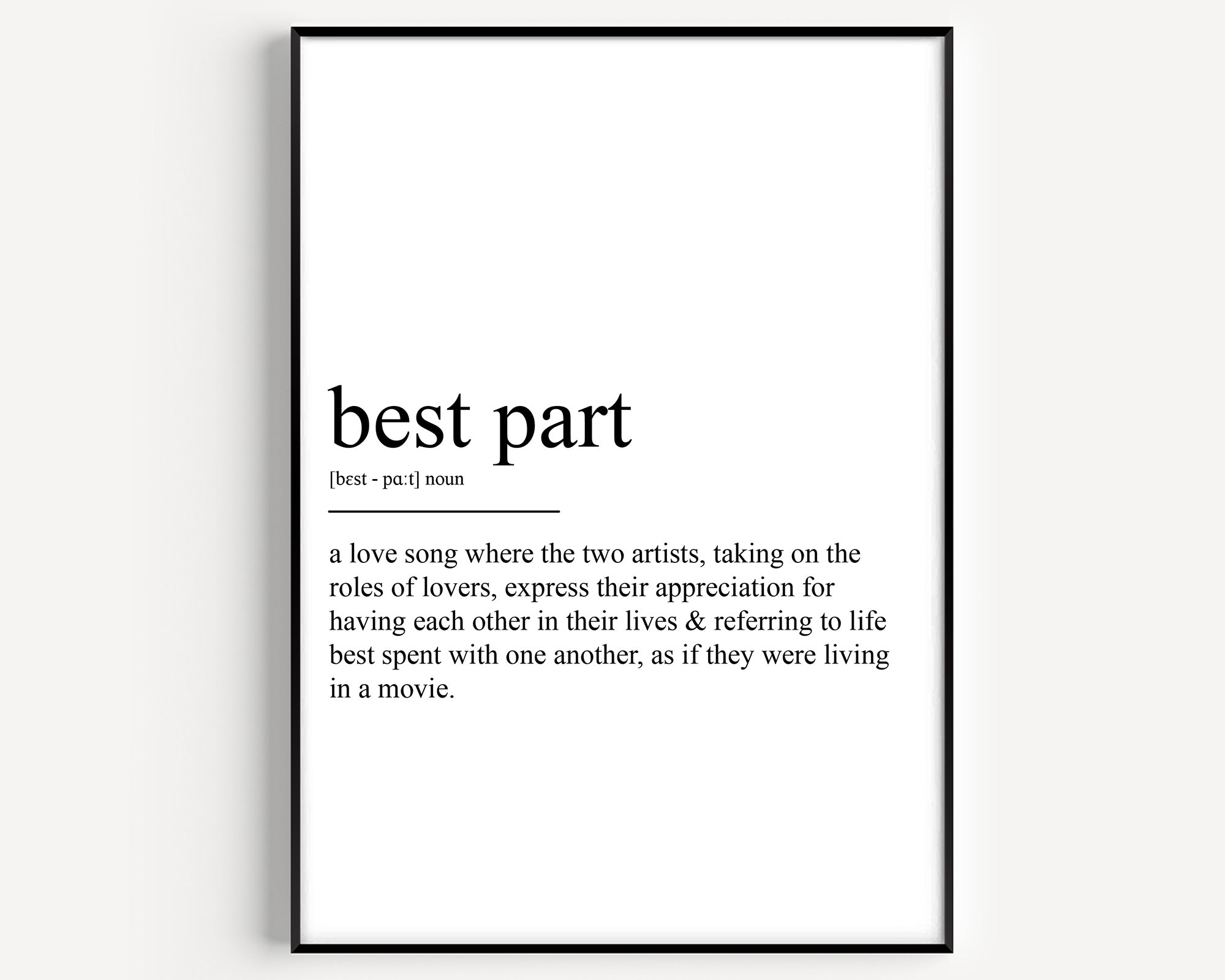 Parted Definition Best Part Definition Print - Magic Posters