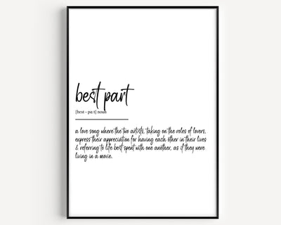 Best Part Definition Print - Magic Posters
