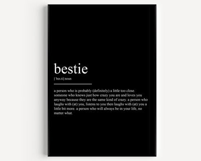 Bestie Definition Print - Magic Posters