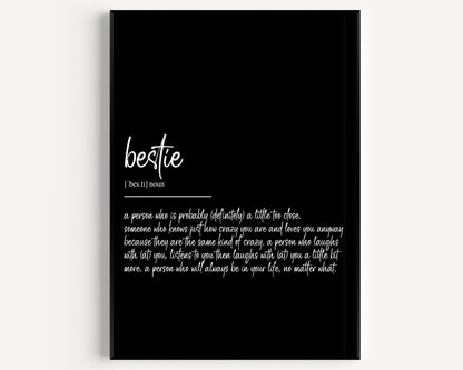 Bestie Definition Print - Magic Posters