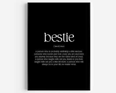 Bestie Definition Print - Magic Posters