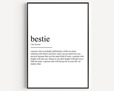 Bestie Definition Print - Magic Posters