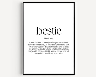 Bestie Definition Print - Magic Posters