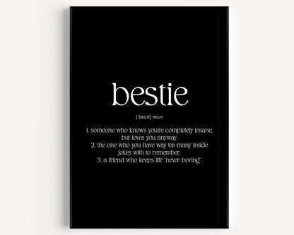 Bestie Definition Print V2 - Magic Posters