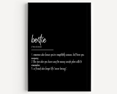 Bestie Definition Print V2 - Magic Posters
