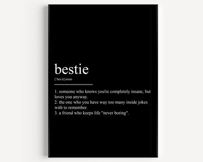 Bestie Definition Print V2 - Magic Posters