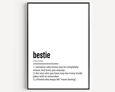 Bestie Definition Print V2 - Magic Posters