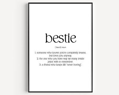 Bestie Definition Print V2 - Magic Posters