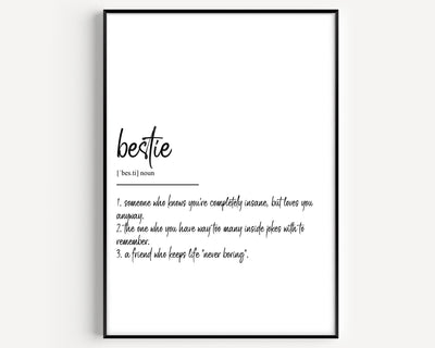 Bestie Definition Print V2 - Magic Posters