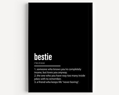 Bestie Definition Print V2 - Magic Posters