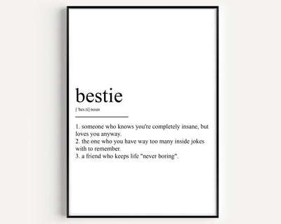 Bestie Definition Print V2 - Magic Posters