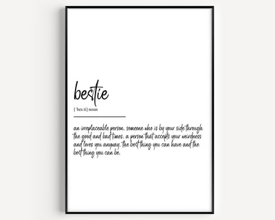 Bestie Definition Print V3 - Magic Posters