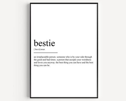 Bestie Definition Print V3 - Magic Posters