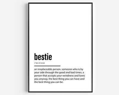 Bestie Definition Print V3 - Magic Posters