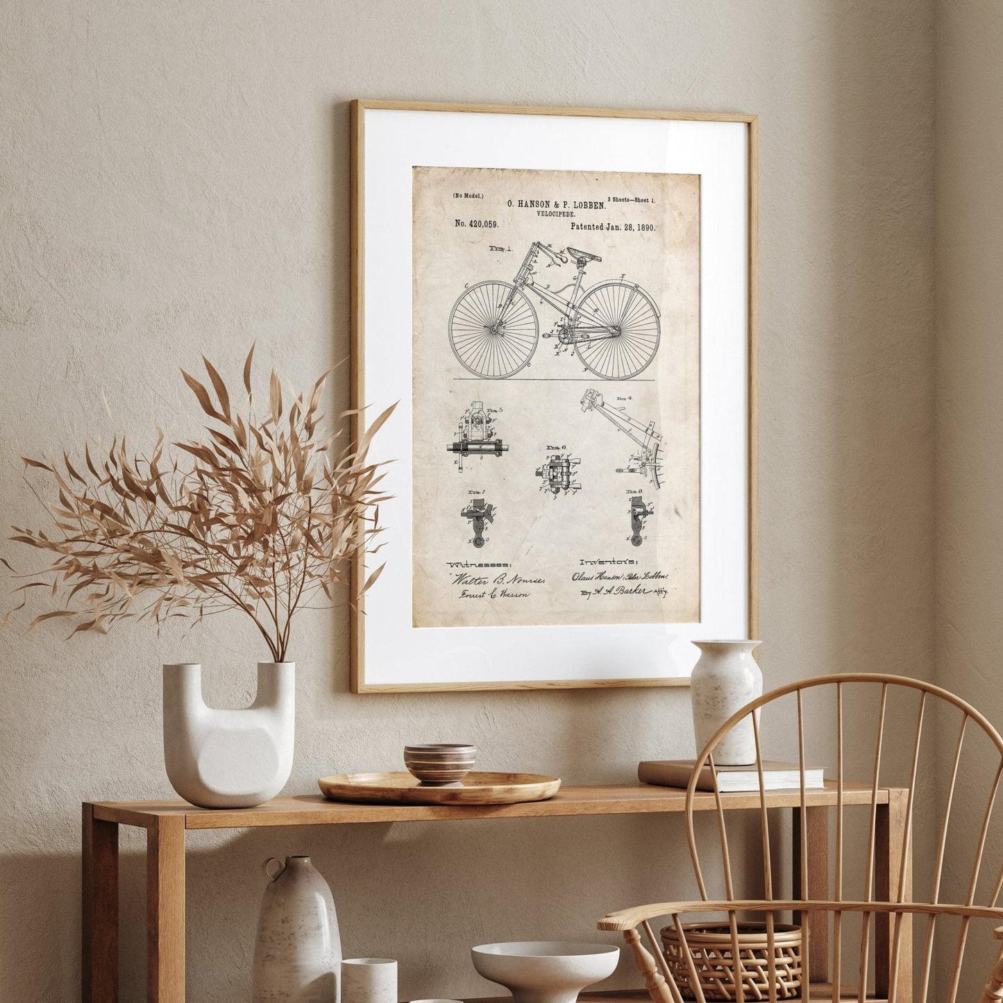 Bicycle 1890 Patent Print - Magic Posters