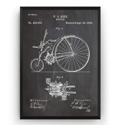 Bicycle 1890 Patent Print - Magic Posters