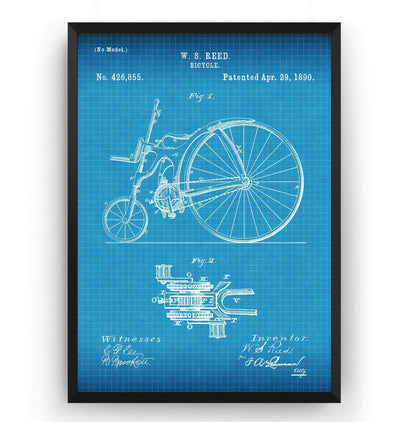 Bicycle 1890 Patent Print - Magic Posters