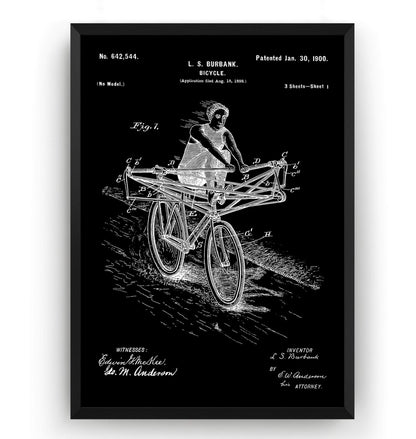 Bicycle 1900 Patent Print - Magic Posters