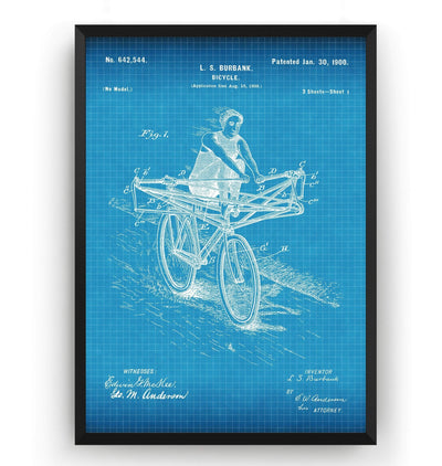 Bicycle 1900 Patent Print - Magic Posters